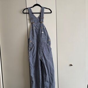 Vintage Lee Blue and White Striped Overalls
